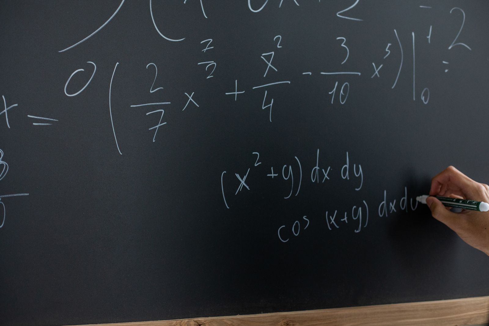 Maths notes and a calculator on a desk